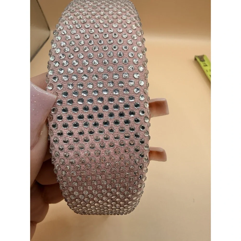 Claires Headband Light Pink White Rhinestone Gems Hair Accessory Costume Cosplay